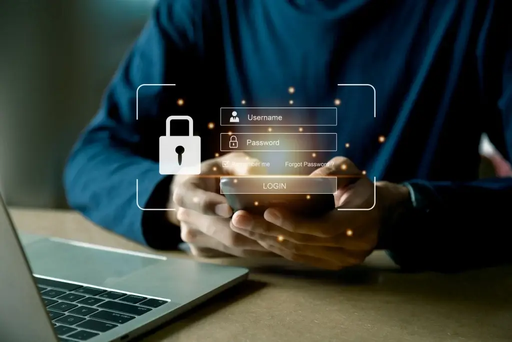 cybersecurity login with username and password