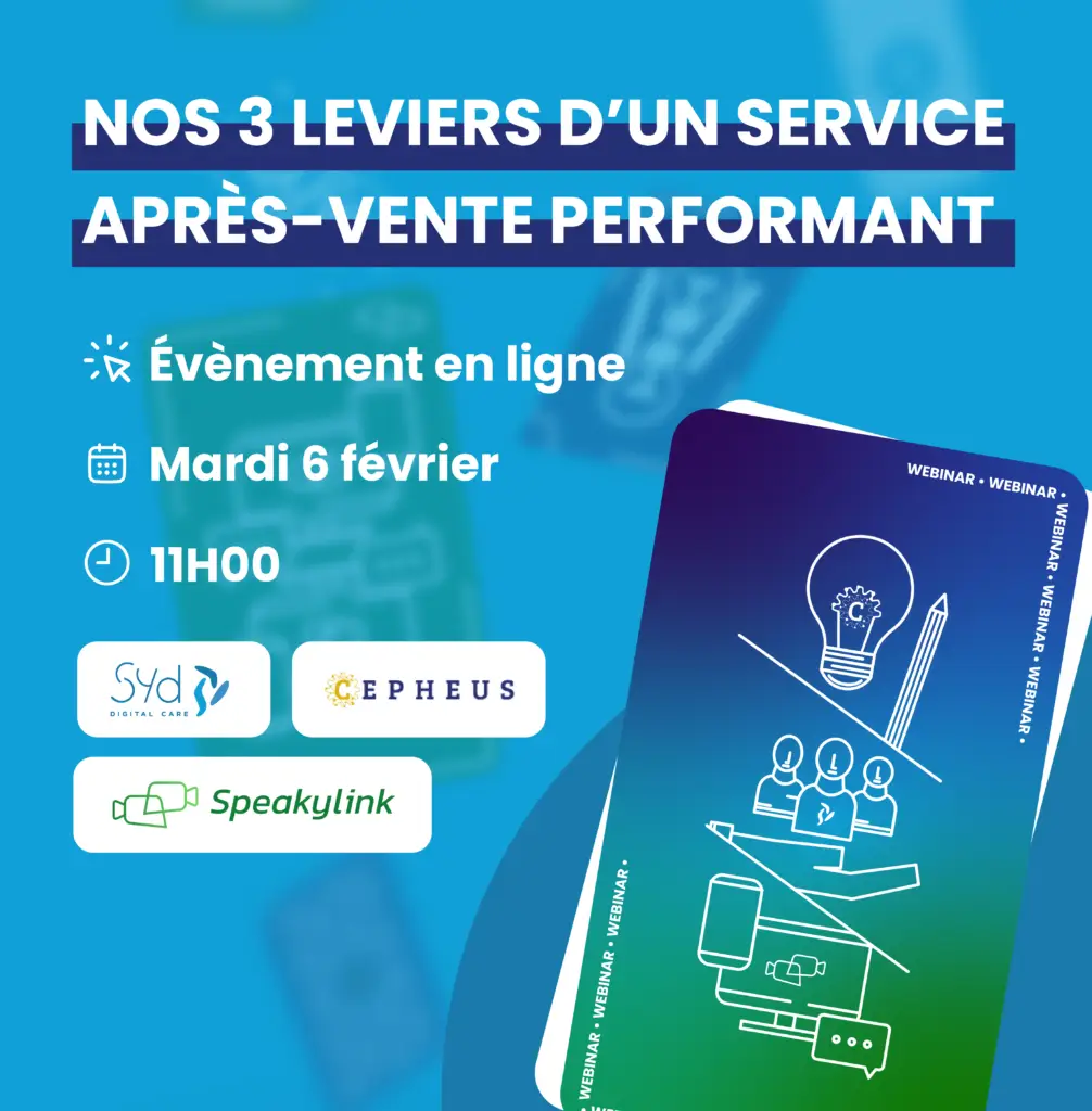 Visuel pour le webinar - 3 leviers d'un SAV performant
